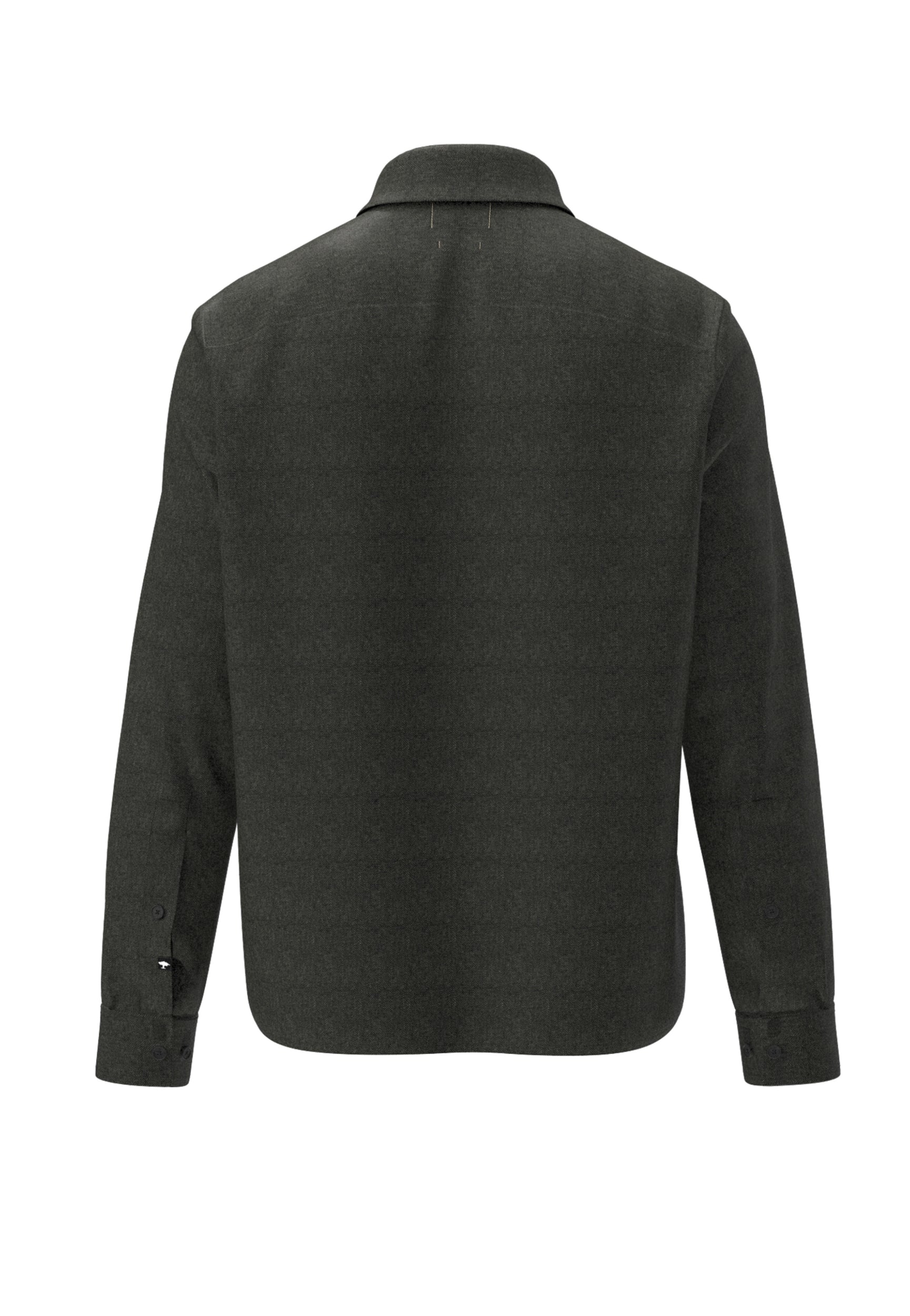 Herringbone Linen Overshirt dark khaki Bild 2