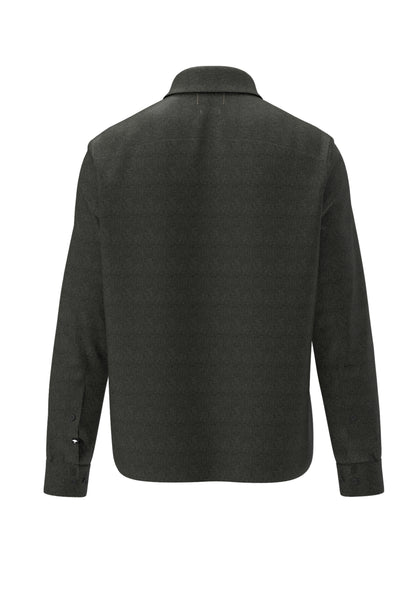 Herringbone Linen Overshirt dark khaki Bild 2