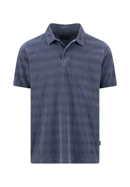 Jacquard Polo navy Bild 1