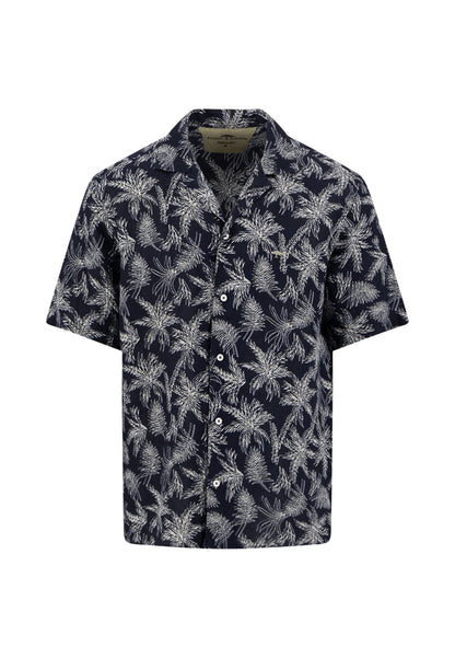 Linen Resort Shirt, 1/2 navy Bild 1
