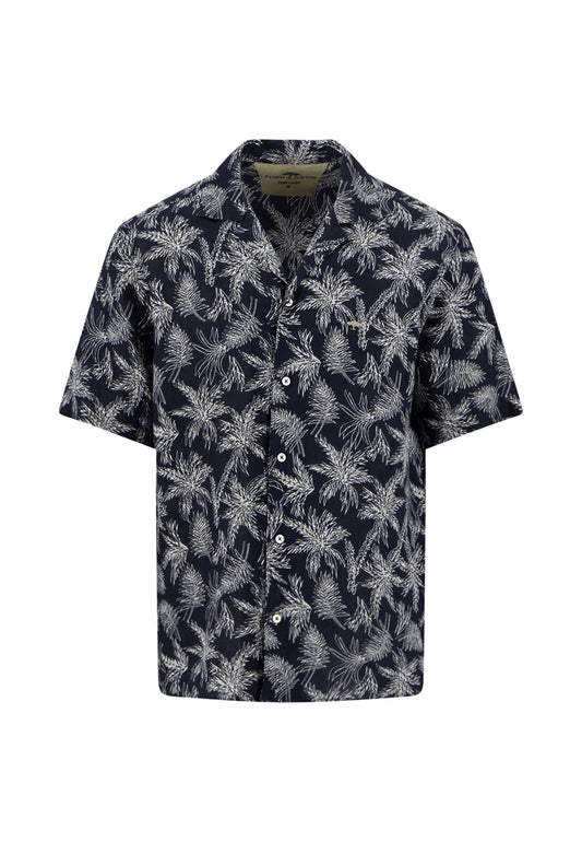 Linen Resort Shirt, 1/2 navy Bild 1