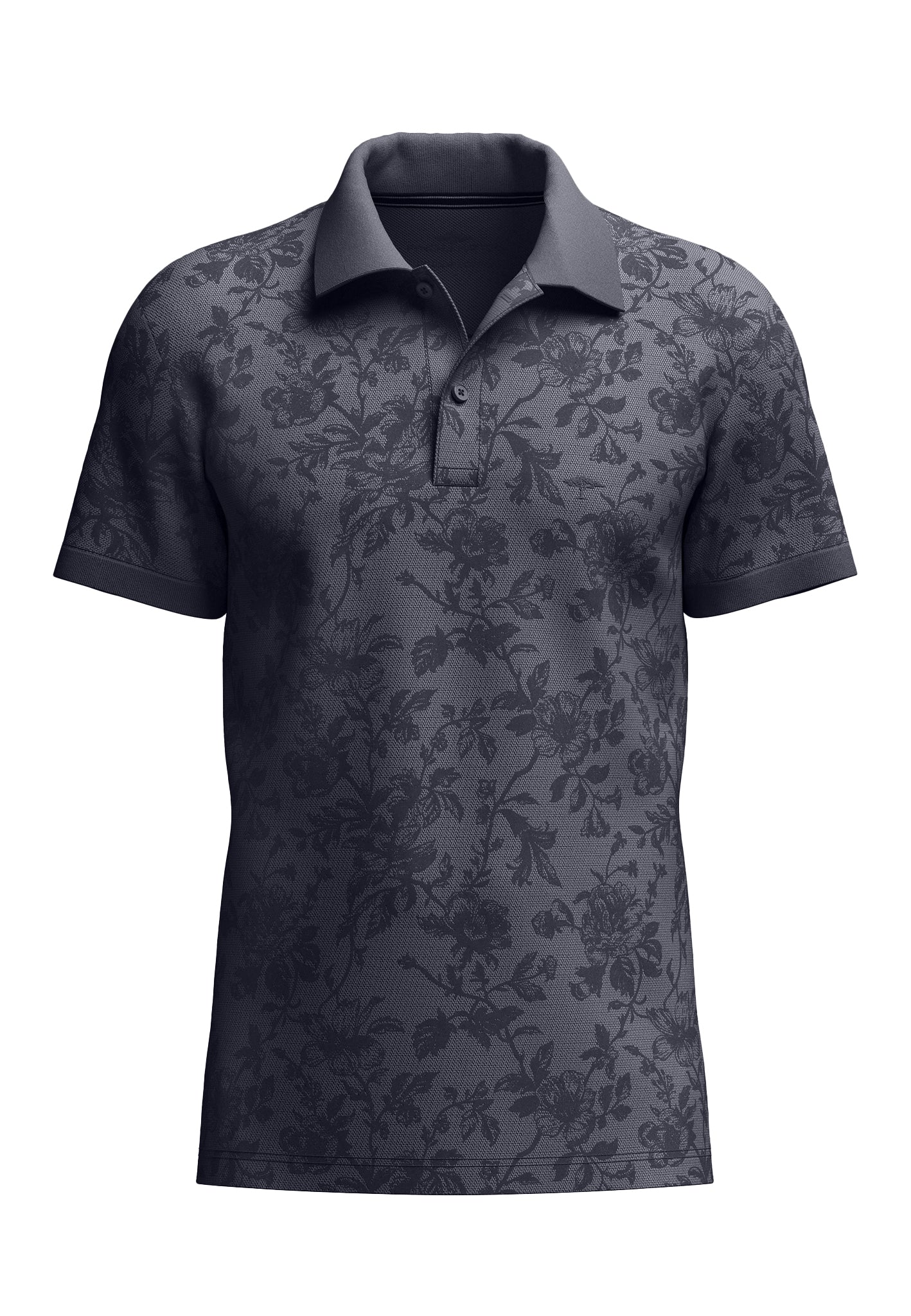 Polo, 2-Tone, AOP navy Bild 1