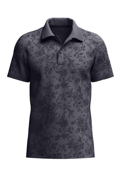 Polo, 2-Tone, AOP navy Bild 1