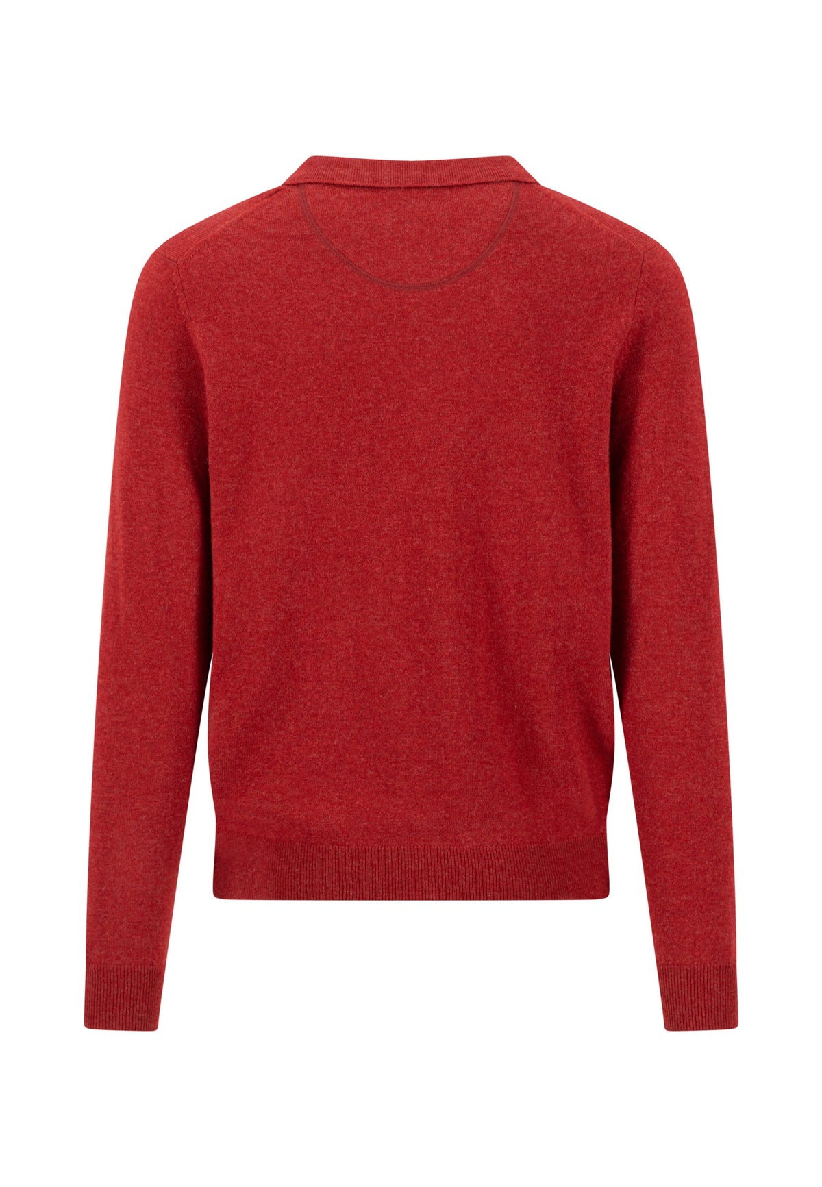 Polo, Longsleeve, Merino Cashmere brick Bild 2