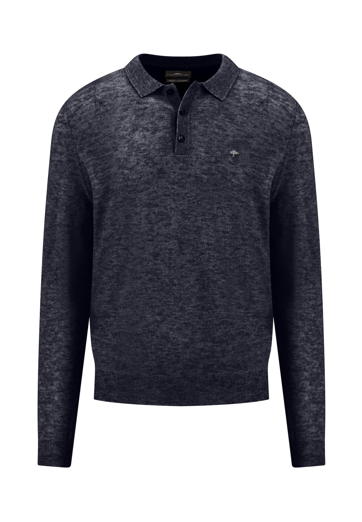 Polo, Longsleeve, Merino Cashmere navy Bild 1