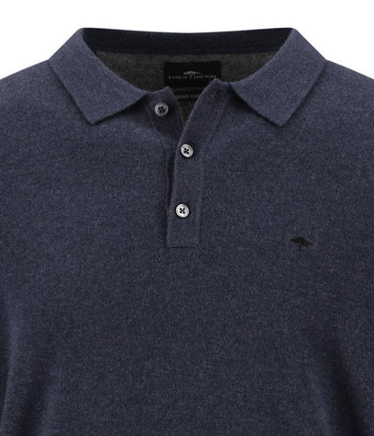 Polo, Longsleeve, Merino Cashmere navy Bild 3