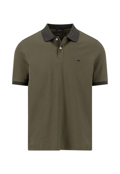 Polo, Modern Fit,  Premium Cotton dark khaki Bild 1
