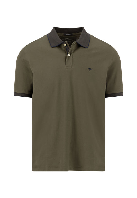 Polo, Modern Fit,  Premium Cotton dark khaki Bild 1