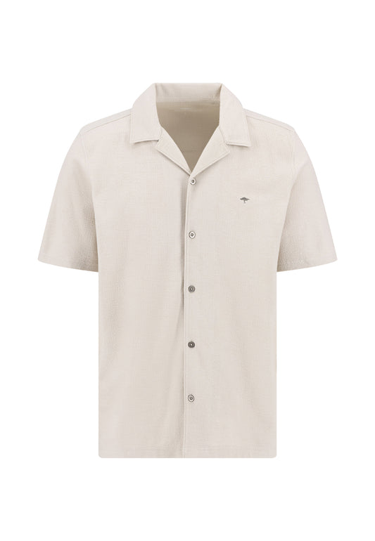 Resort Shirt, structured jersey cement Bild 1