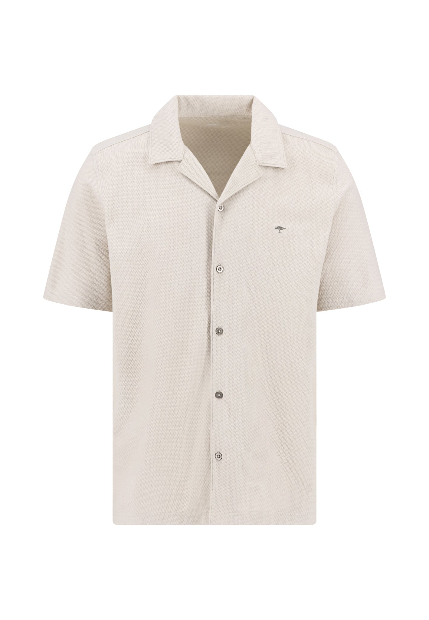 Resort Shirt, structured jersey cement Bild 1