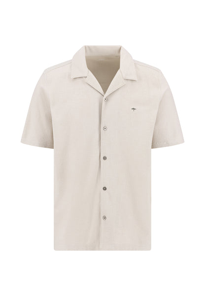 Resort Shirt, structured jersey cement Bild 1