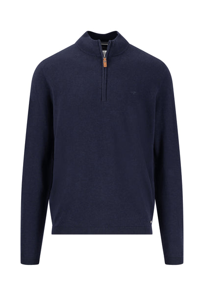 Troyer Zip, small structure navy Bild 1