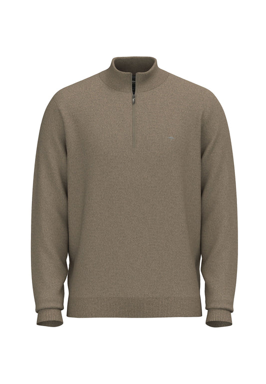 Troyer-Zip, Lambswool*RWS taupe Bild 1