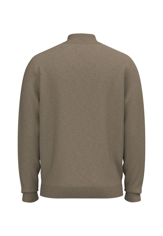 Troyer-Zip, Lambswool*RWS taupe Bild 2