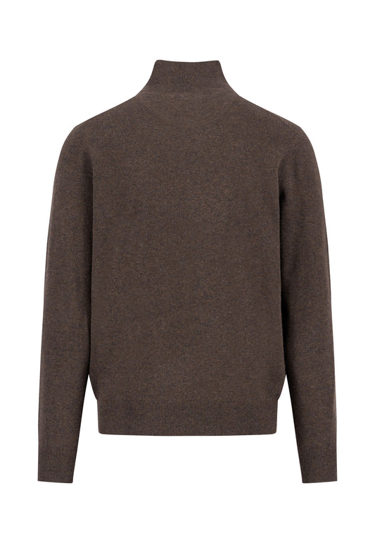 Troyer-Zip, Merino Cashmere dark chocolate Bild 2