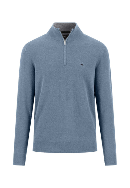 Troyer-Zip, Merino Cashmere air blue Bild 1