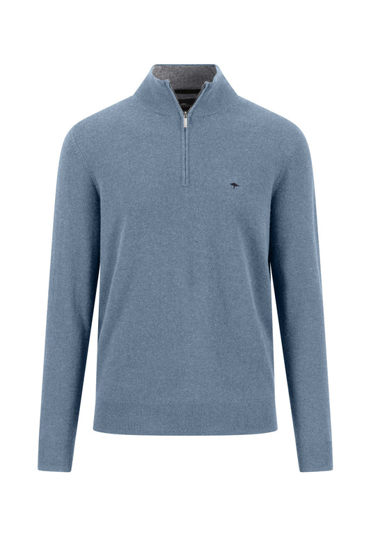 Troyer-Zip, Merino Cashmere air blue Bild 1
