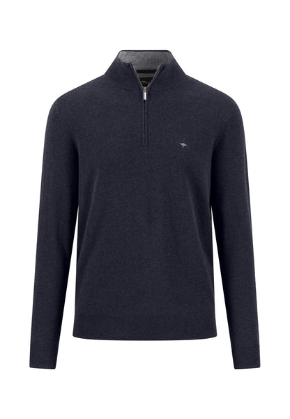 Troyer-Zip, Merino Cashmere navy Bild 1