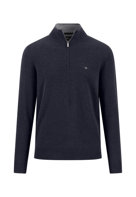 Troyer-Zip, Merino Cashmere navy Bild 1
