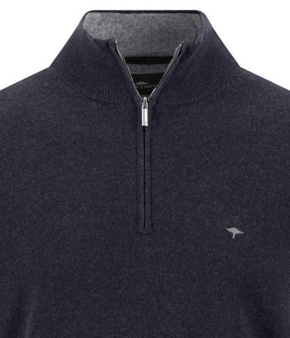 Troyer-Zip, Merino Cashmere navy Bild 3