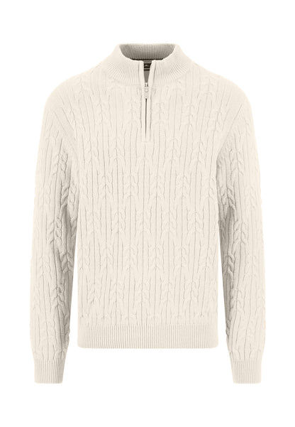 Zip Troyer, Soft Knit Cable*RWS snow white Bild 1