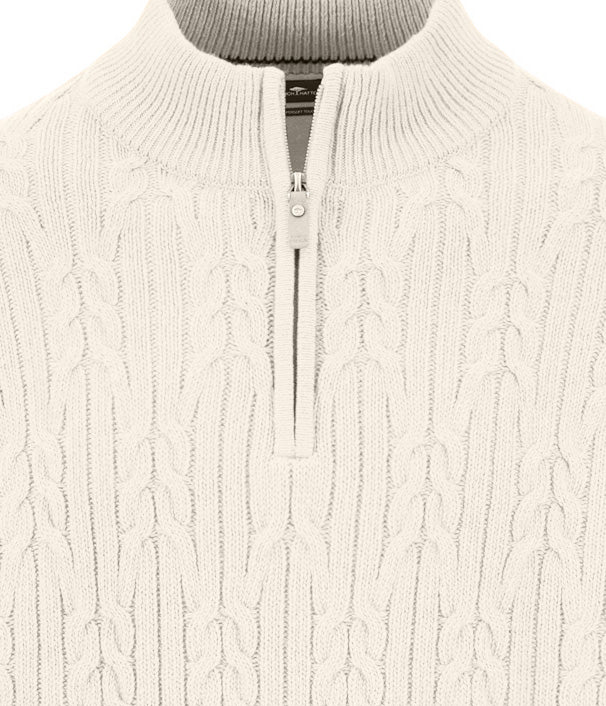 Zip Troyer, Soft Knit Cable*RWS snow white Bild 3