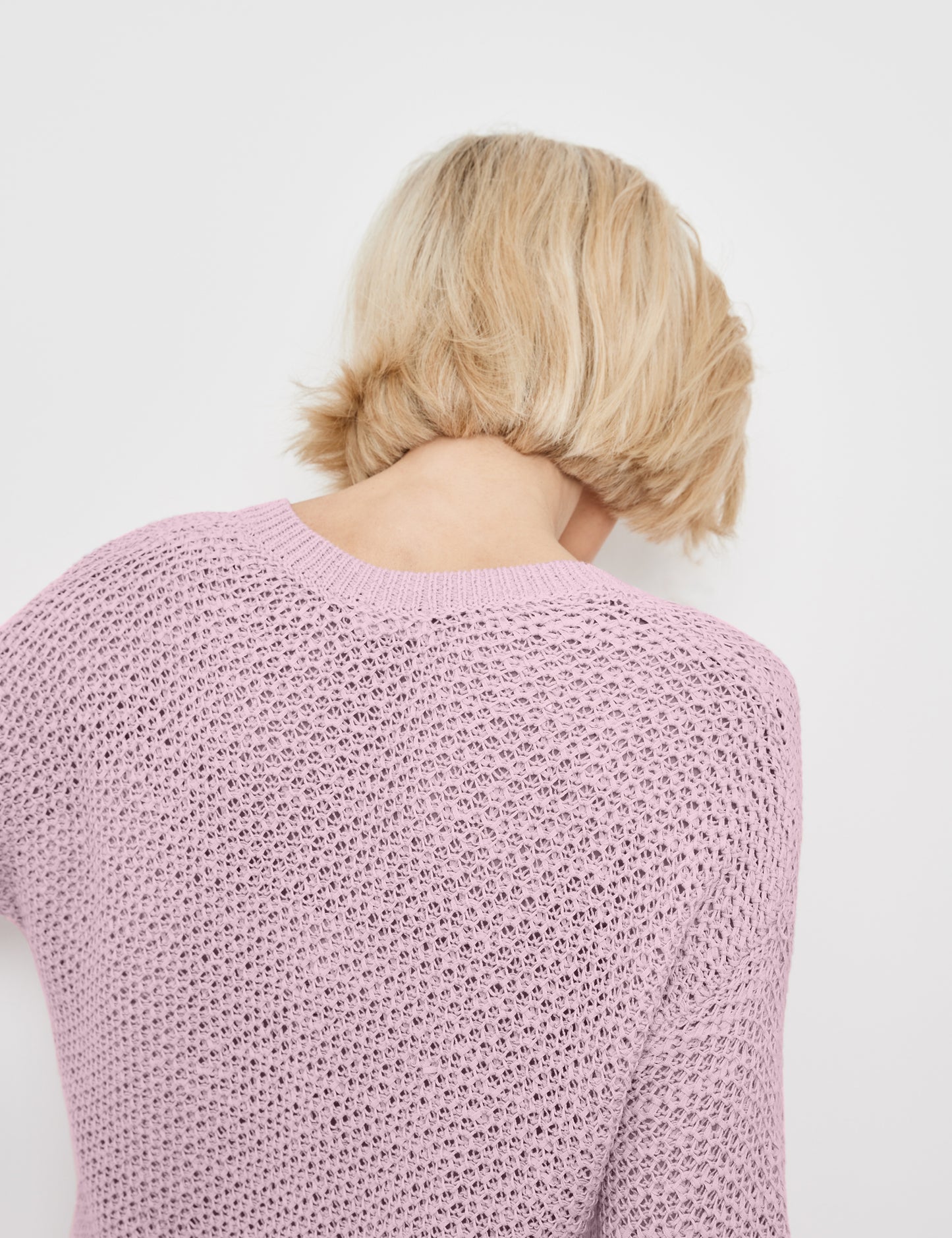 3/4 Arm Pullover mit V-Ausschnitt POWDER PINK Bild 4