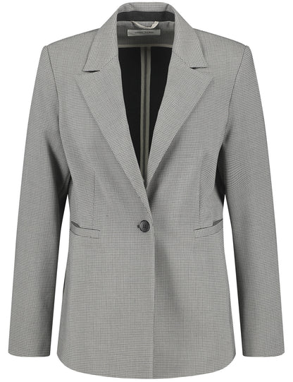 Finely checked blazer with a classic cut