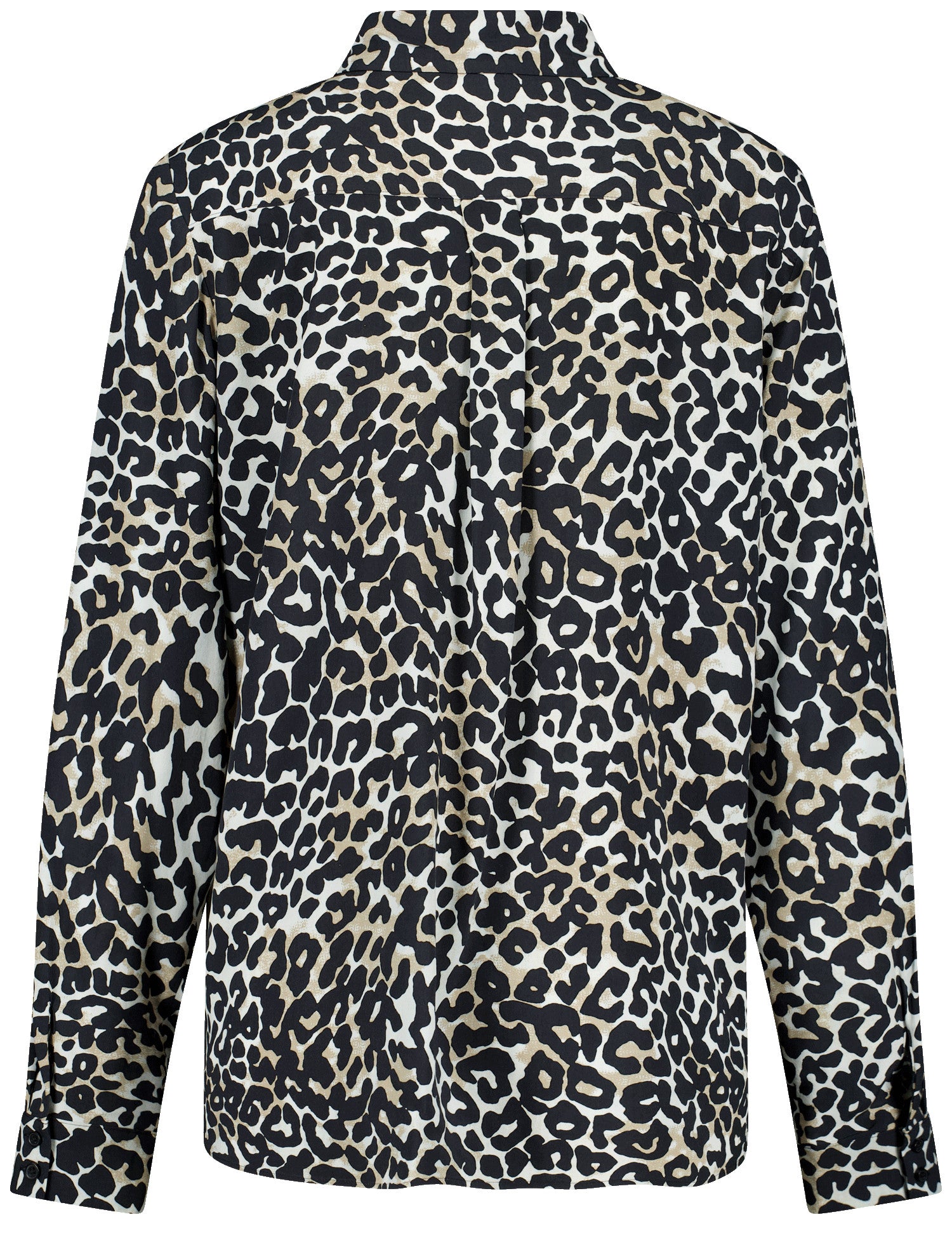 BLUSE 1/1 ARM BLACK/TAUPE/SANDSHELL LEO AOP Bild 2