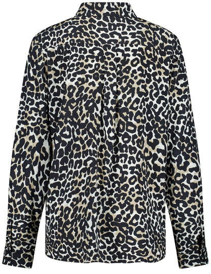 BLUSE 1/1 ARM BLACK/TAUPE/SANDSHELL LEO AOP Bild 2