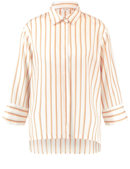3/4 Arm Bluse mit Cupro WHITE/ORANGE/BLACK PLCM. Bild 1