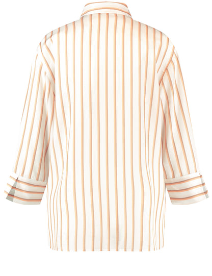3/4 Arm Bluse mit Cupro WHITE/ORANGE/BLACK PLCM. Bild 2