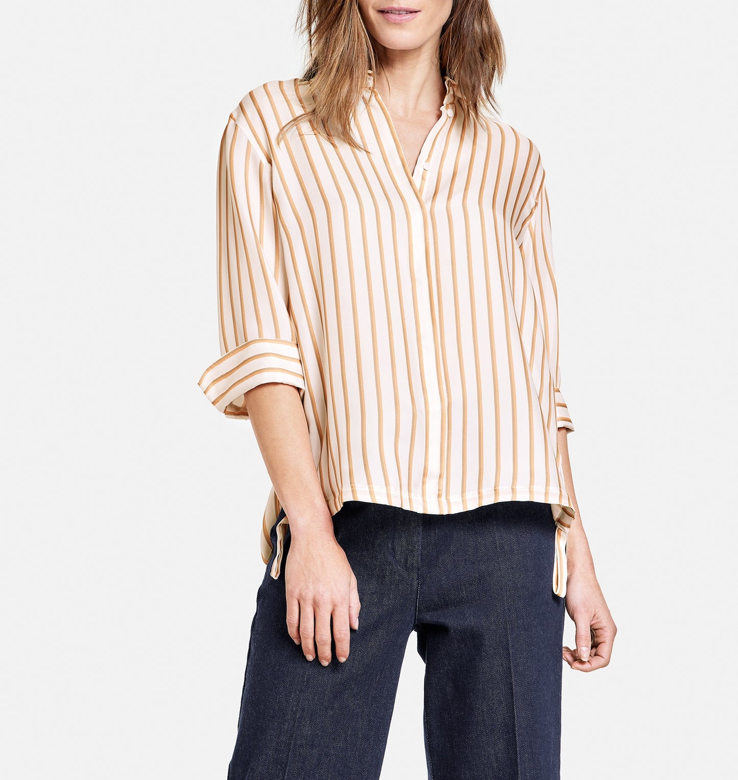 3/4 Arm Bluse mit Cupro WHITE/ORANGE/BLACK PLCM. Bild 5