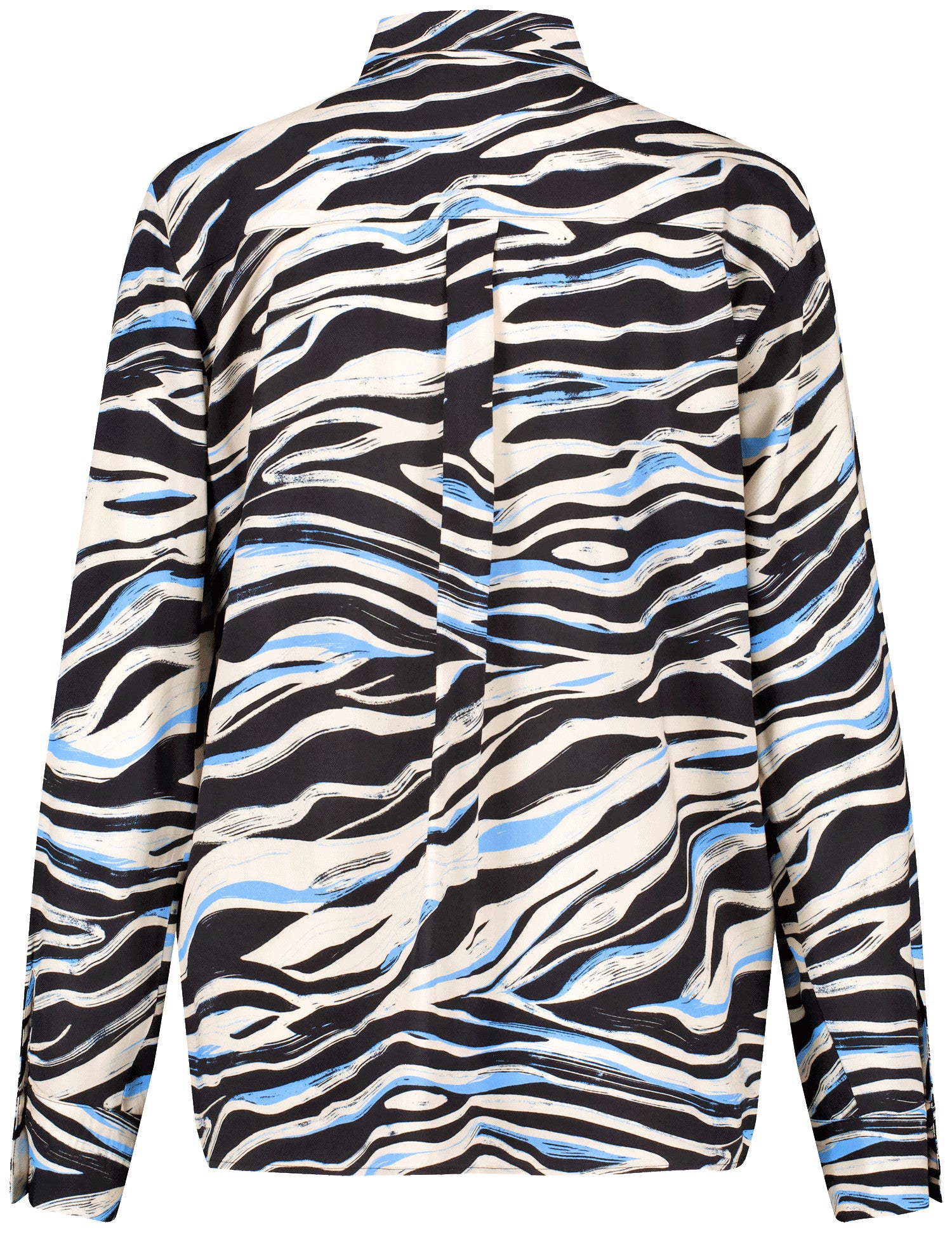 Fließende Hemdbluse BLACK/BLUE/CREAM PRINT Bild 2