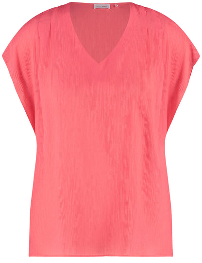 Fließendes Kurzarmshirt mit Crinkle-Effekt ROUGE Bild 1