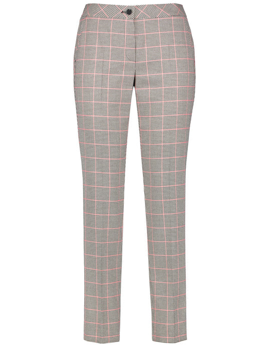 HOSE FREIZEIT LANG SCHWARZ/ SAHNE/ HASELNUSS Bild 1