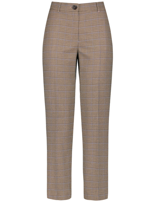 Hose mit Min-Hahnentritt DARK CEDAR  CLAY KARO Bild 1