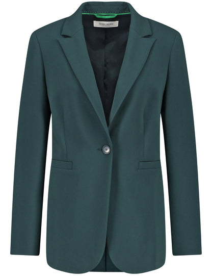 Klassischer Blazer mit Bewegungsschlitz GREEN TEAL Bild 1