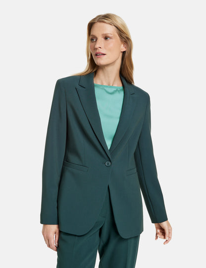 Klassischer Blazer mit Bewegungsschlitz GREEN TEAL Bild 3
