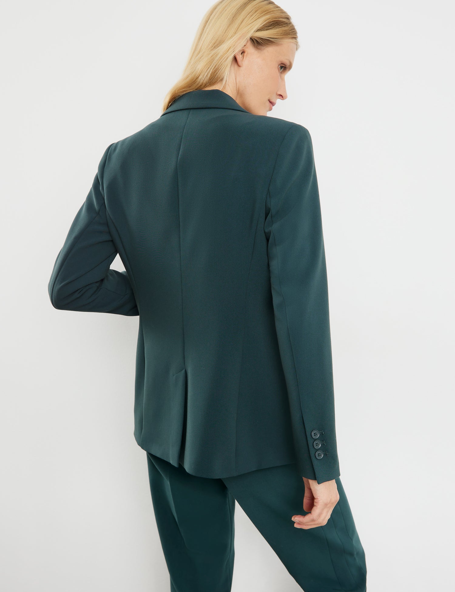 Klassischer Blazer mit Bewegungsschlitz GREEN TEAL Bild 8