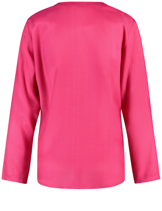 Nachhaltige Bluse mit Tunika-Ausschnitt RASPBERRY Bild 2