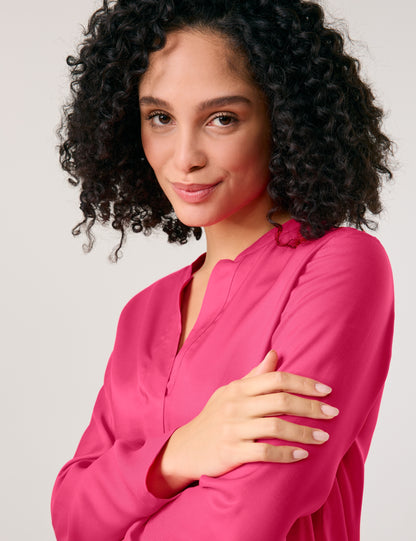Nachhaltige Bluse mit Tunika-Ausschnitt RASPBERRY Bild 4