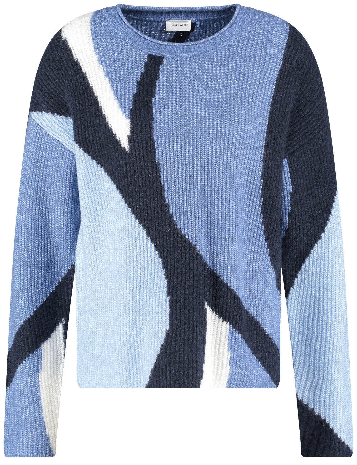 PULLOVER 1/1 ARM NIGHT SKY/LAKE BLUE INTARSIA Bild 1