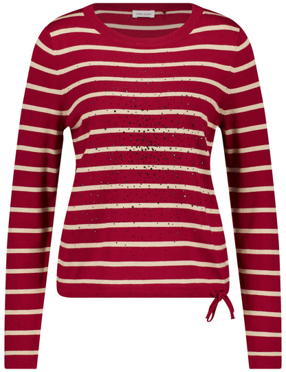 PULLOVER 1/1 ARM CHIANTI / OFFWHITESTRIPE Bild 1