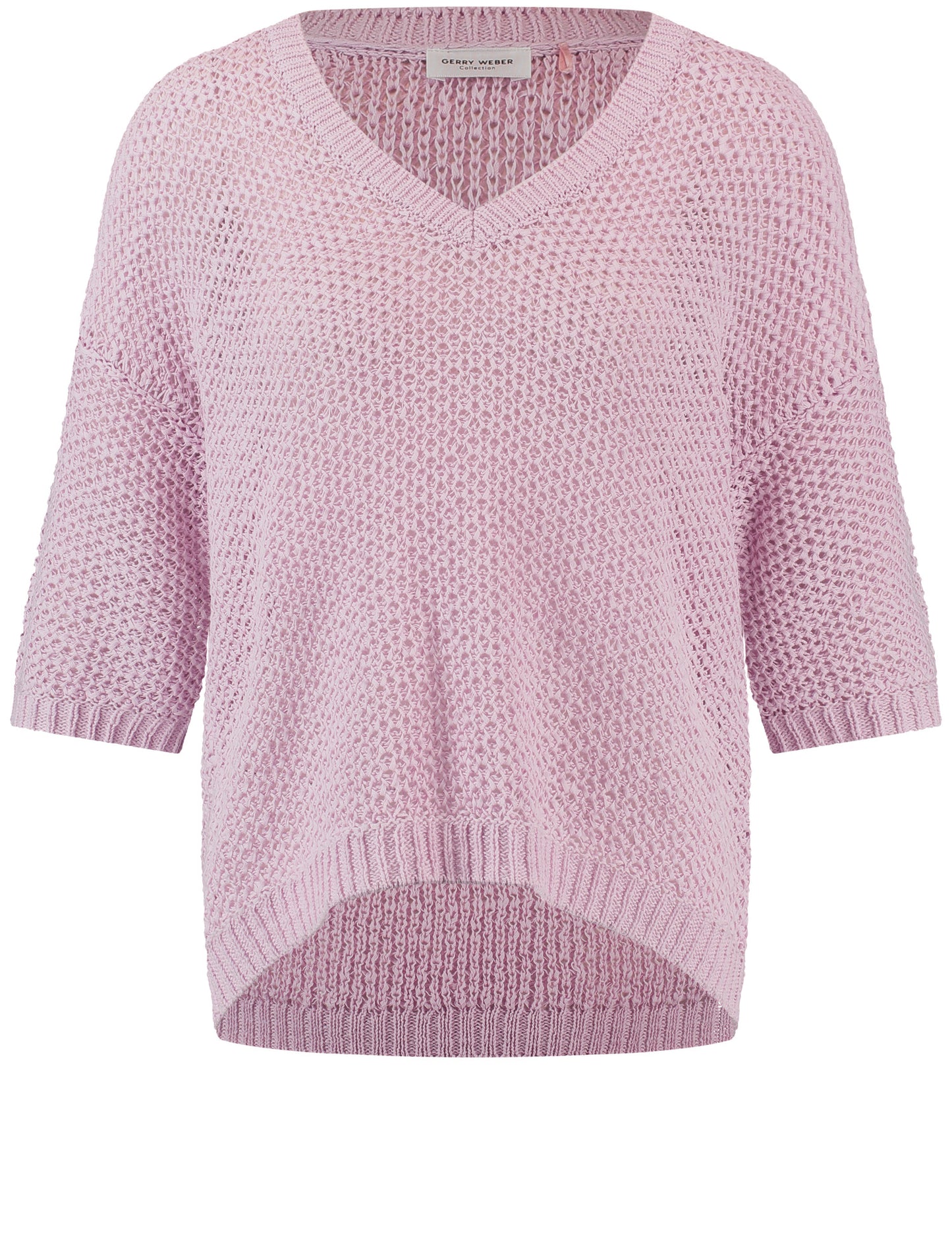 3/4 sleeve sweater with V-neck