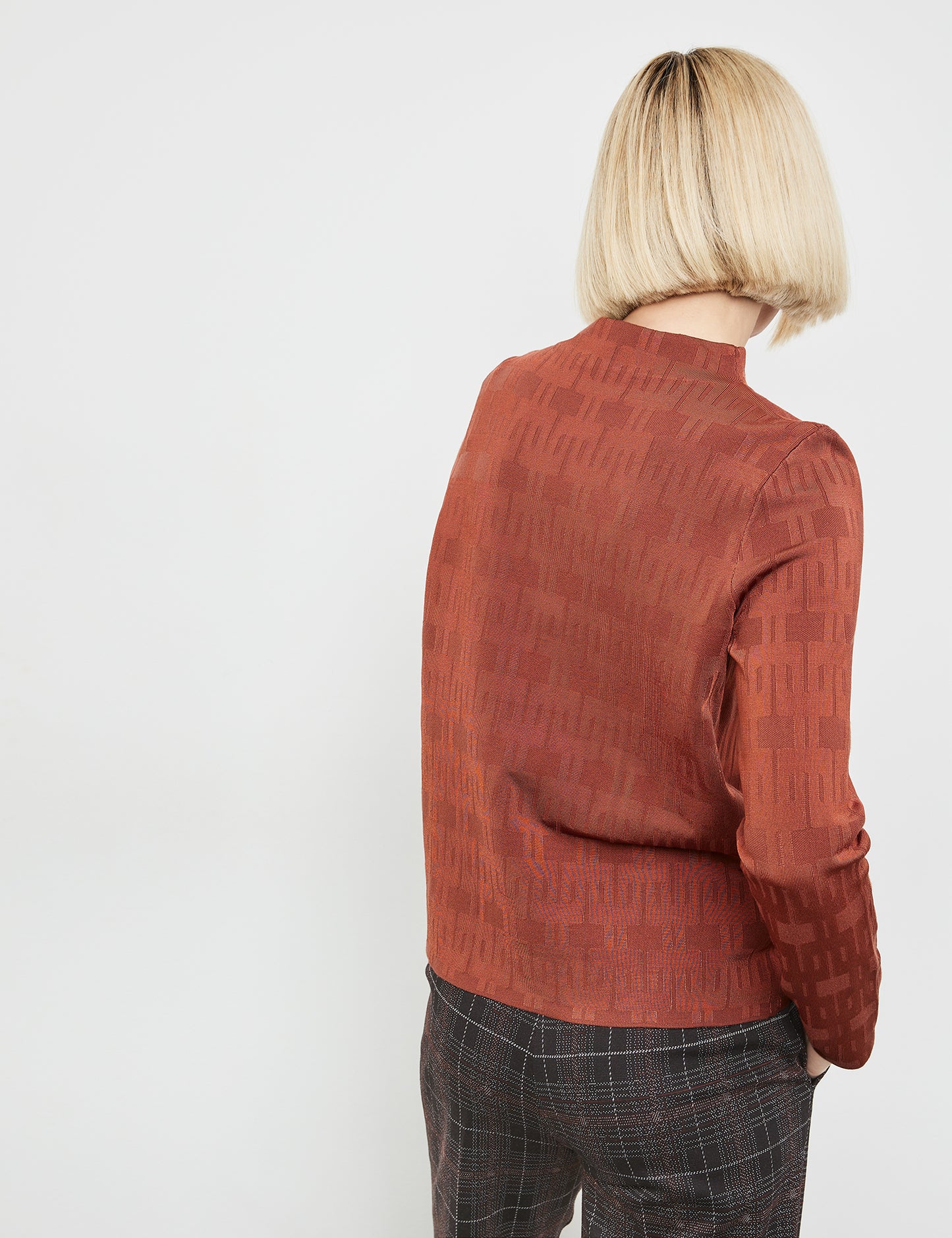 Pullover mit kurzem Stehkragen und Jacquard-Muster LAVA Bild 8