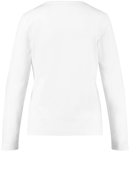 Long-sleeved shirt with lettering