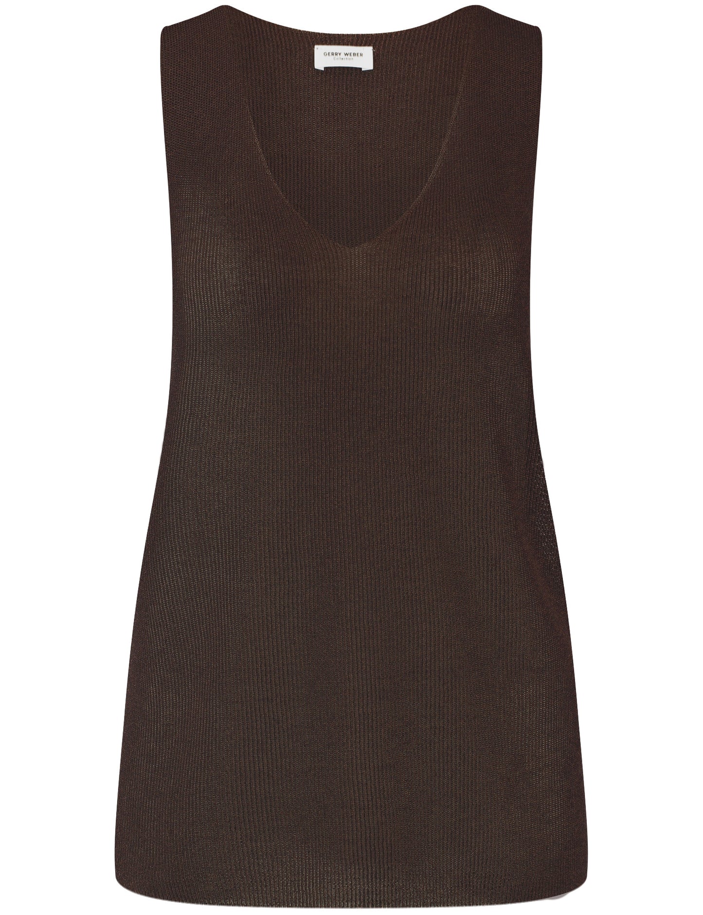 Top aus feinem Strick EcoVero DARK BROWN Bild 1