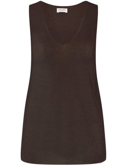 Top aus feinem Strick EcoVero DARK BROWN Bild 1