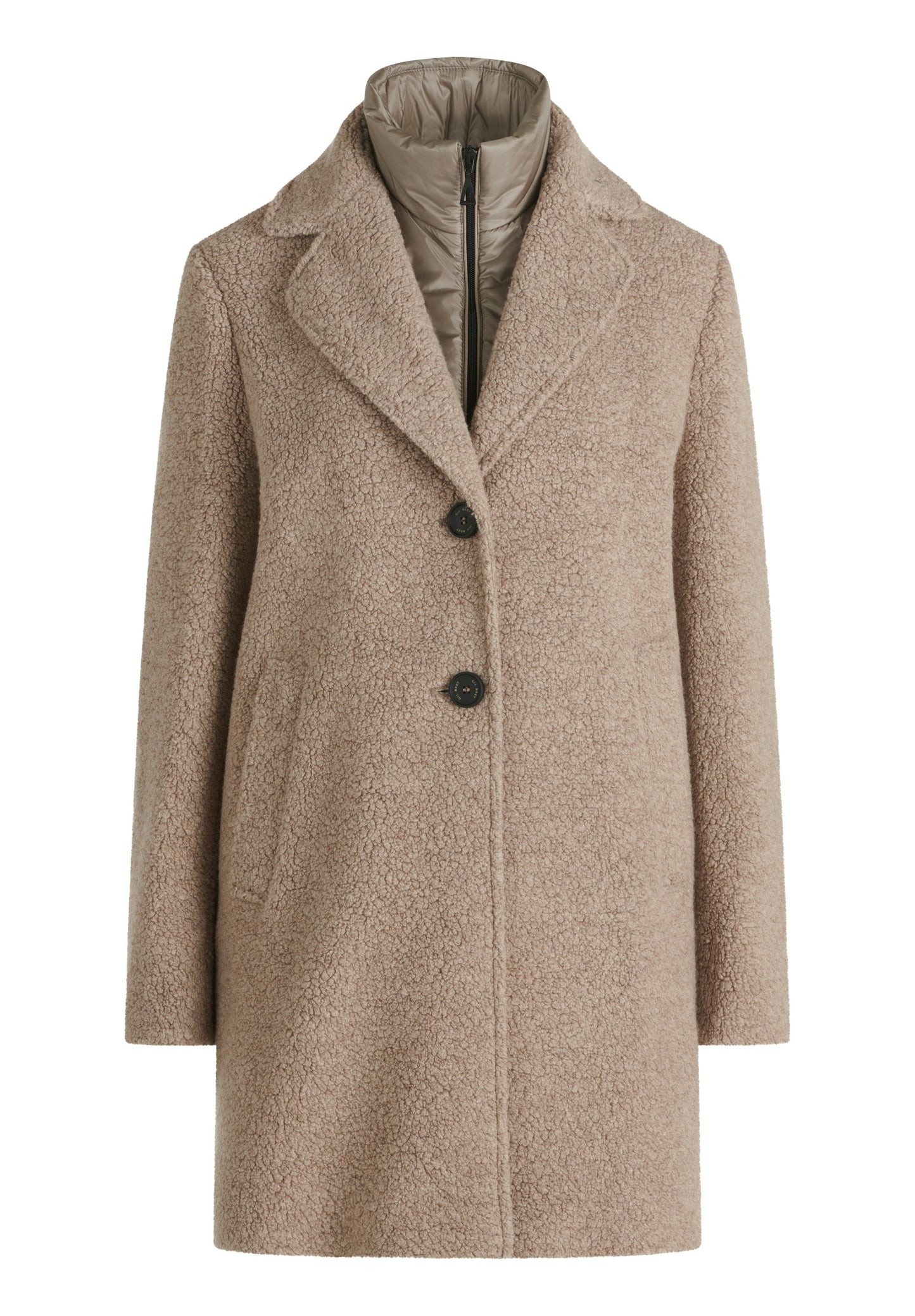 Jacke Wolle Taupe Grey Bild 1